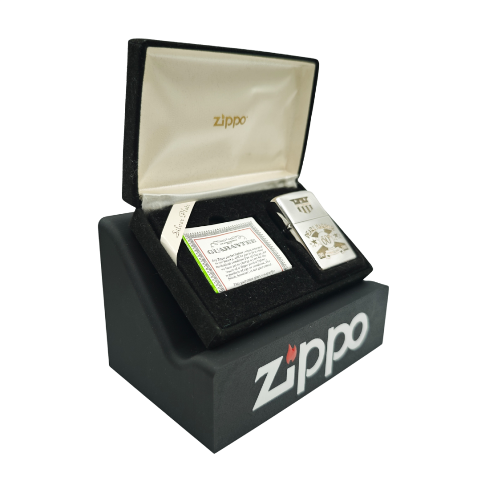 Zippo çakmak için orta boy premium kalite logolu stand