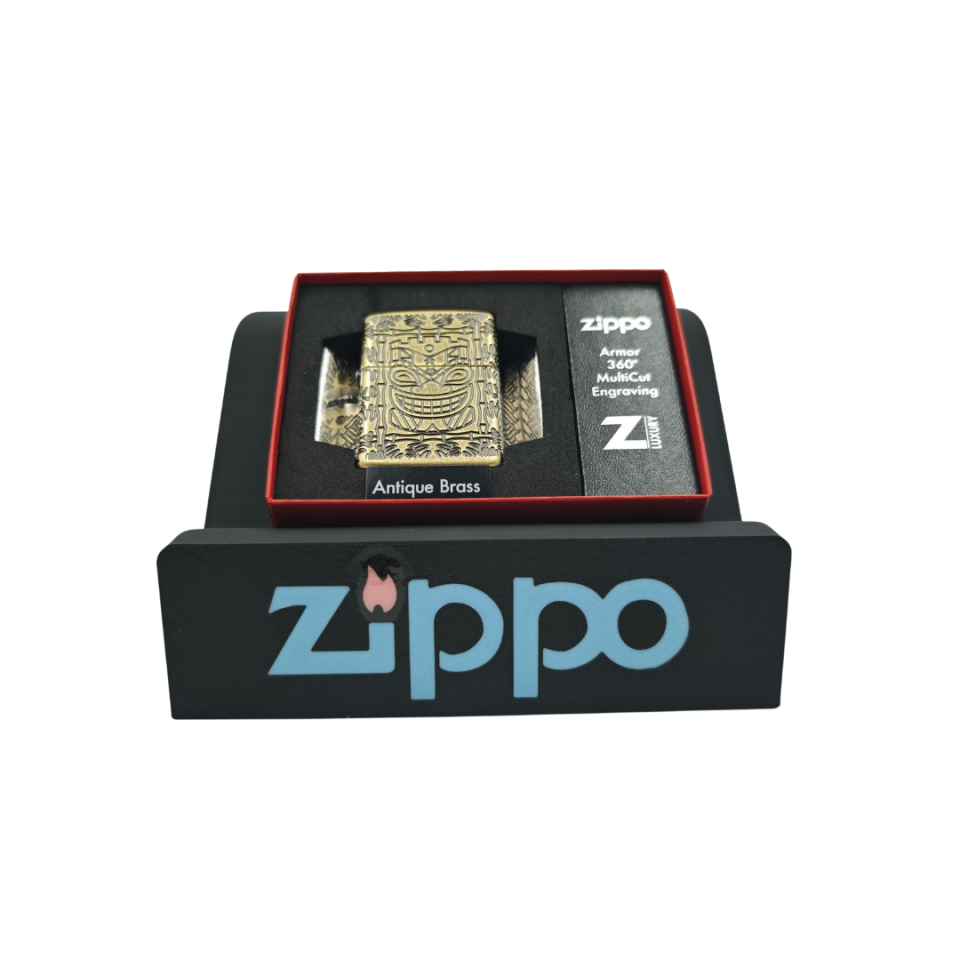 Zippo çakmak için orta boy luminous premium kalite logolu stand