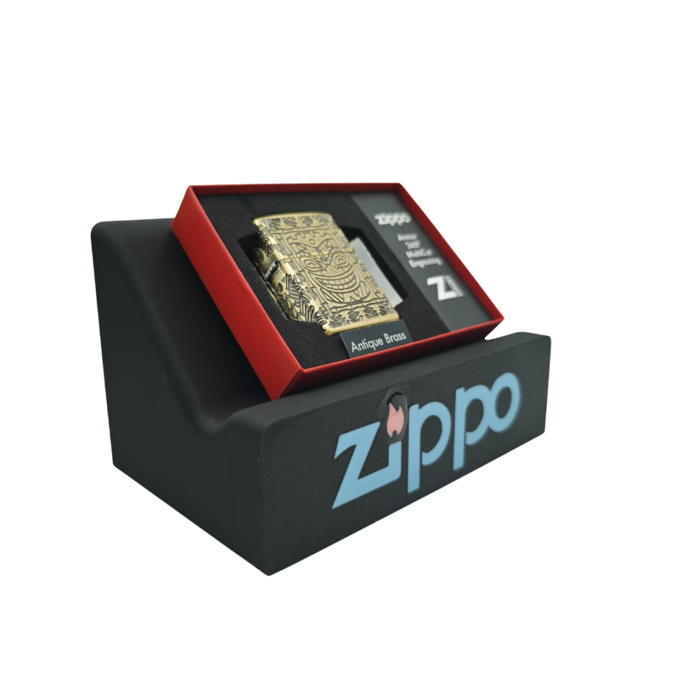 Zippo çakmak için orta boy luminous premium kalite logolu stand