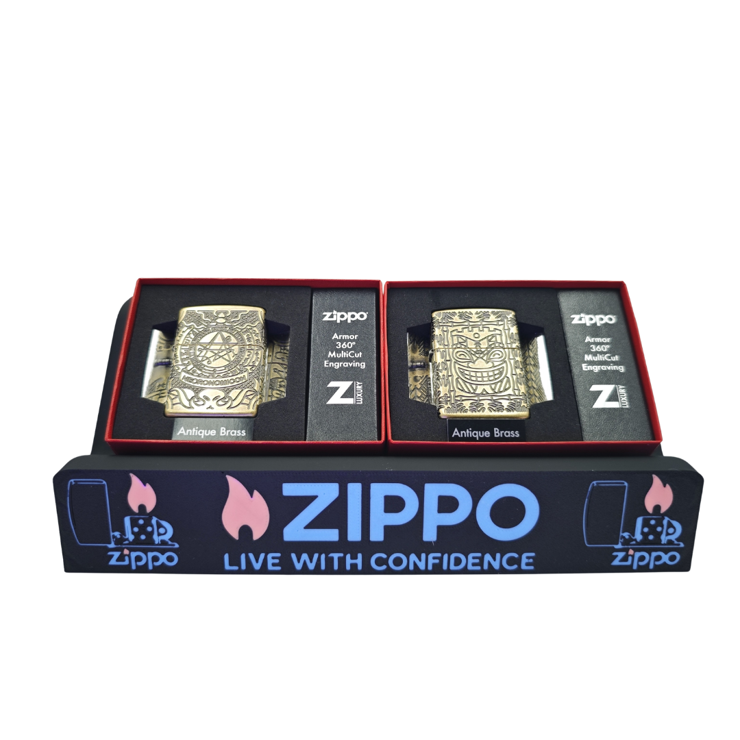 Zippo çakmak için geniş boy luminous premium kalite logolu stand