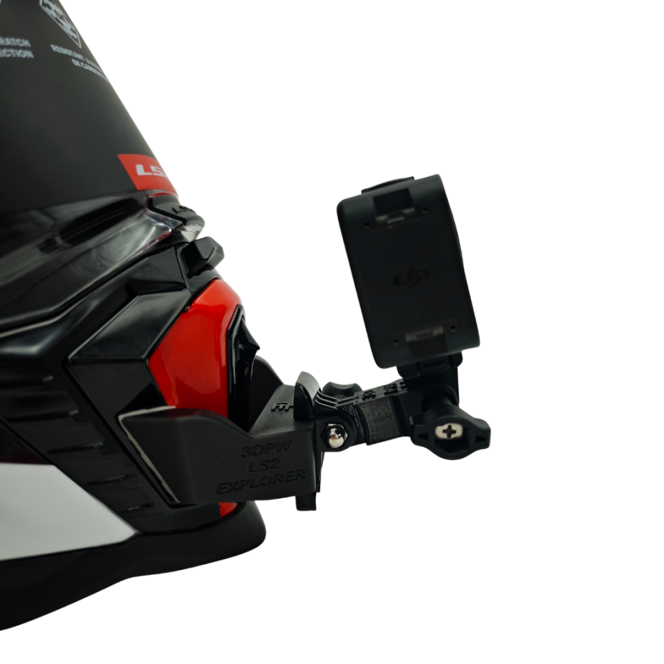 LS2 EXPLORER CARBON / MX701 Kask uyumlu chinmount aksiyon kamera çene bağlantı aparatı seti