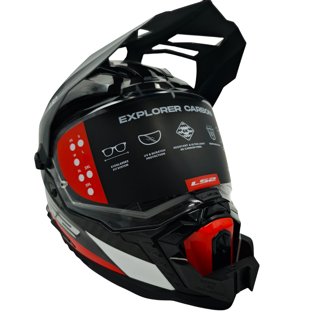 LS2 EXPLORER CARBON / MX701 Kask uyumlu chinmount aksiyon kamera çene bağlantı aparatı seti