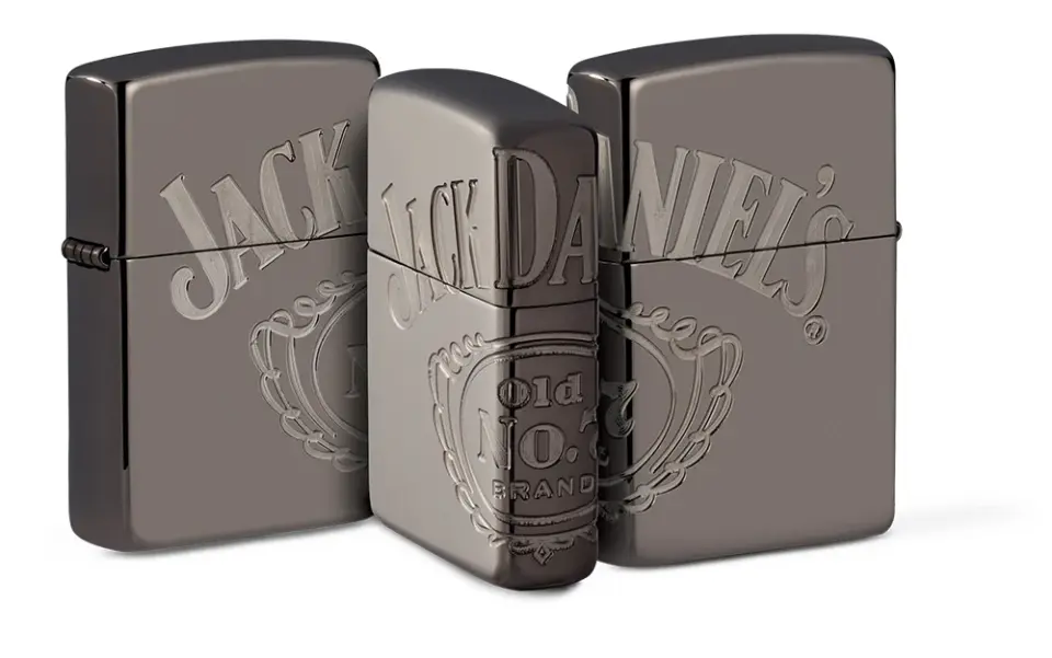 Zippo JACK DANIEL'S ARMOR DESIGN (49282) | H.P Black Ice Armor 360° MultiCut Luxury çakmak