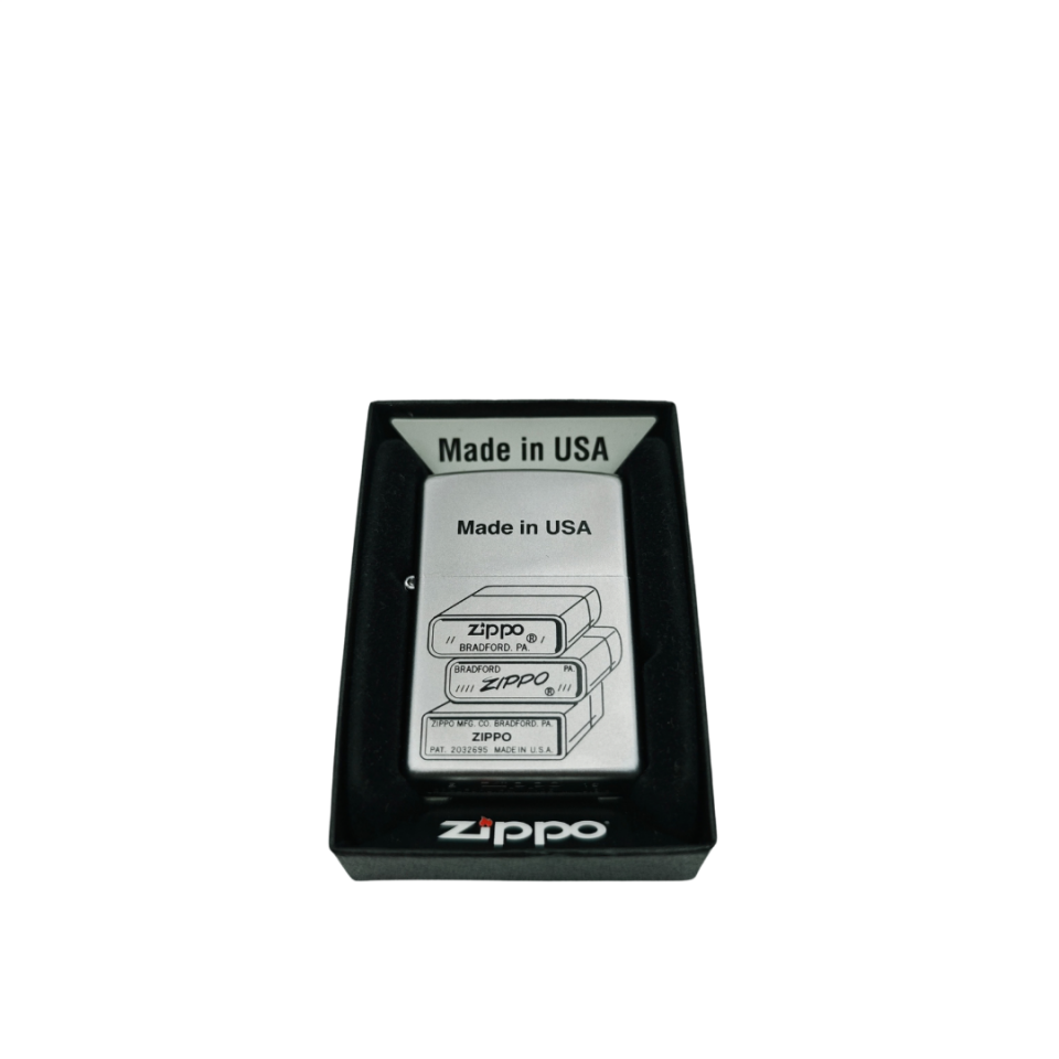 Zippo logo solid chrome 2016 üretim çakmak