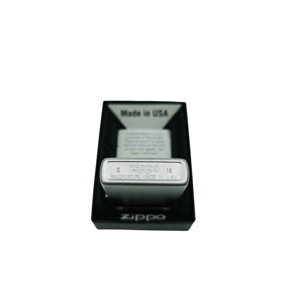 Zippo logo solid chrome 2016 üretim çakmak