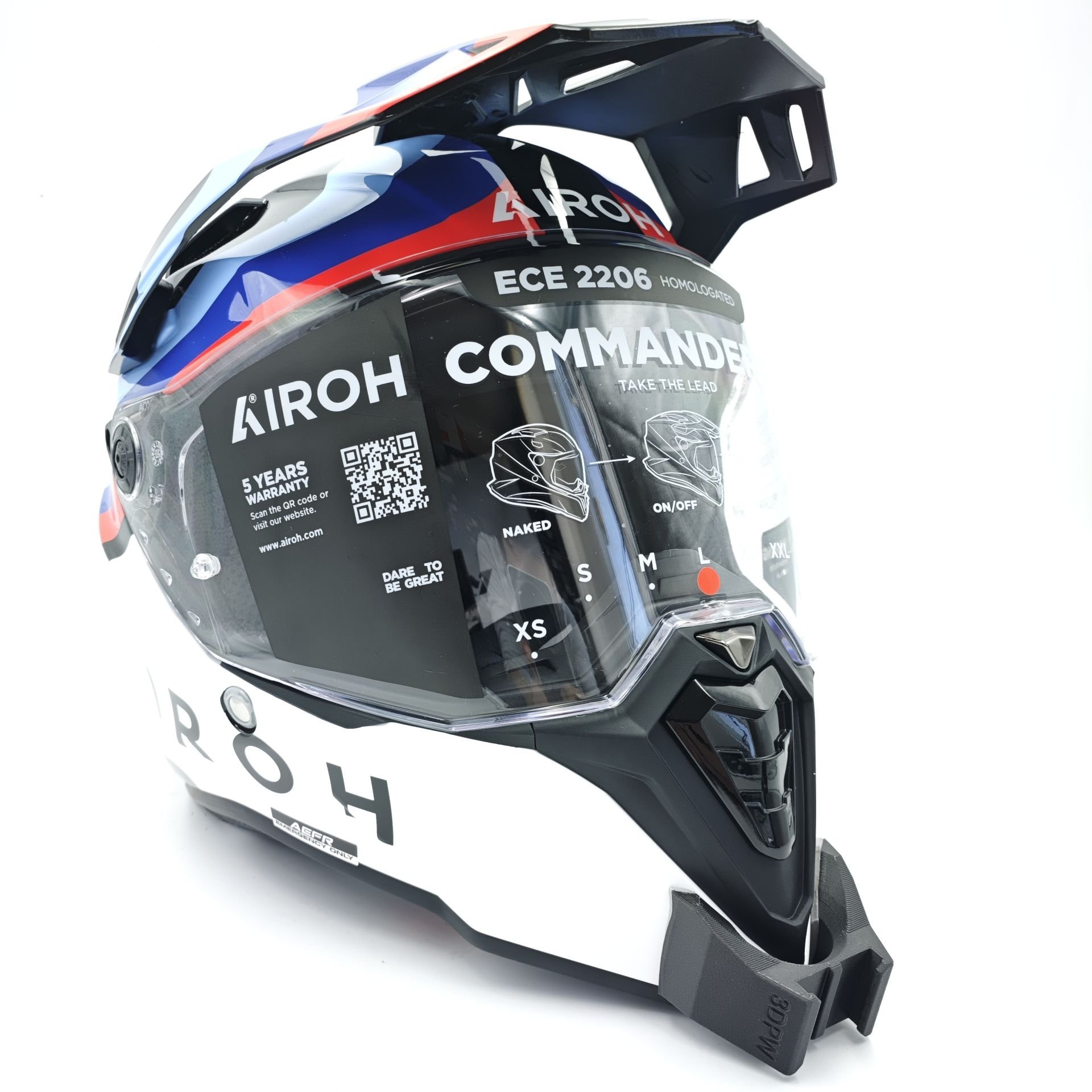 AIROH COMMANDER 1 / 2 / BMW GS PURE Kask için chin mount aksiyon kamera çene bağlantı aparatı