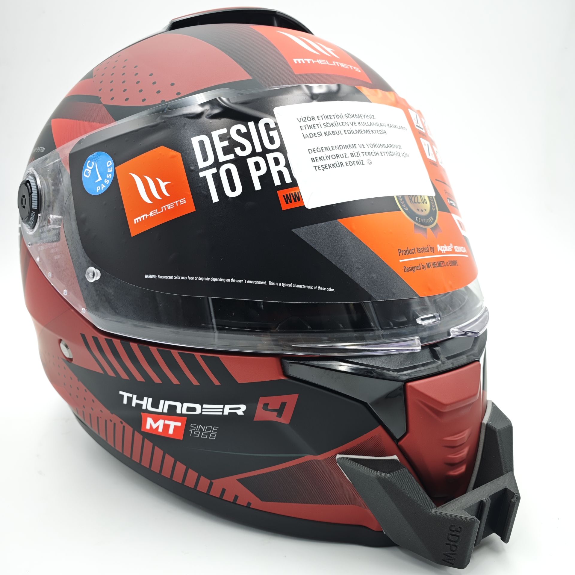 MT HELMET THUNDER 4 SV Kask için chin mount aksiyon kamera çene bağlantı aparatı