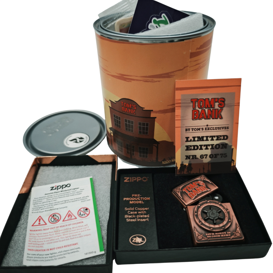 Zippo Tom's Bank No:67/75 Copper limitli çakmak