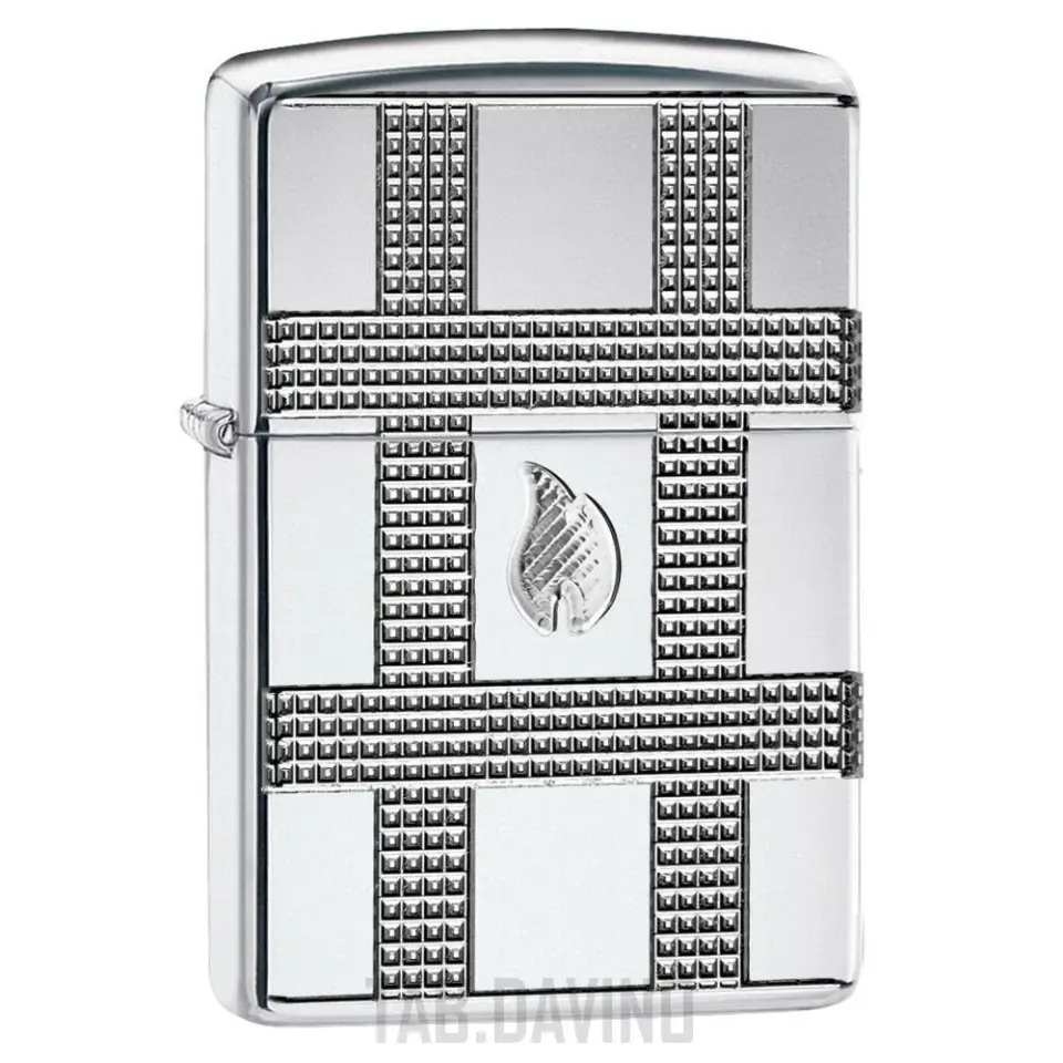 Zippo Çakmak Geometrik Tasarım 49079 Zırhlı Çoklu Kesim Zippo Orijinal ABD
