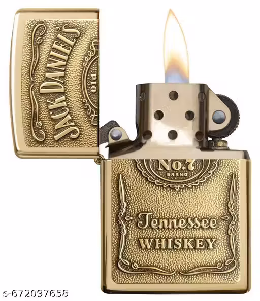 Zippo Jack Daniel's Çakmakları (Yüksek Cilalı Pirinç Amblemi)