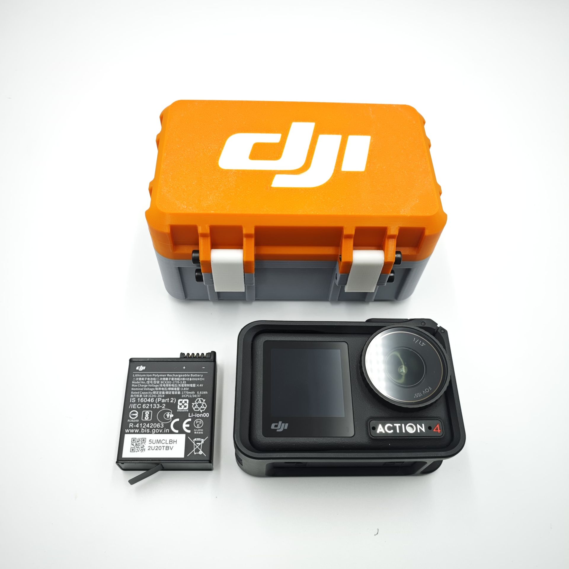 Dji Osmo Action 4 / 3 ve Frame batarya için Abs Hardcase