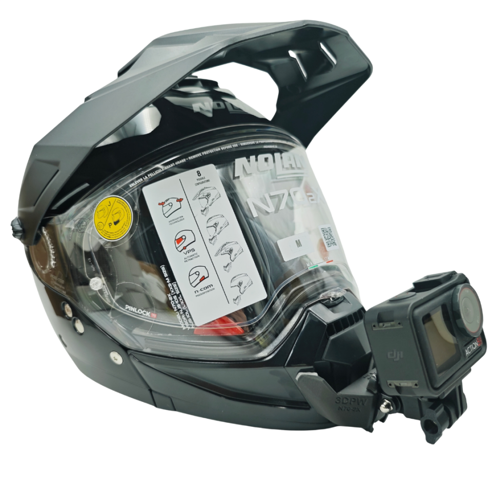 NOLAN N70 2X Kask uyumlu chinmount aksiyon kamera çene bağlantı aparatı seti