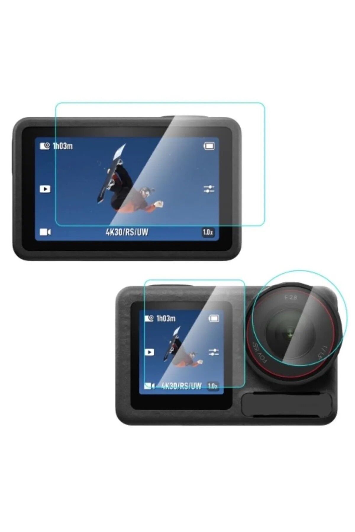 DJI OSMO ACTION 5 Ekran koruyucu temperli film