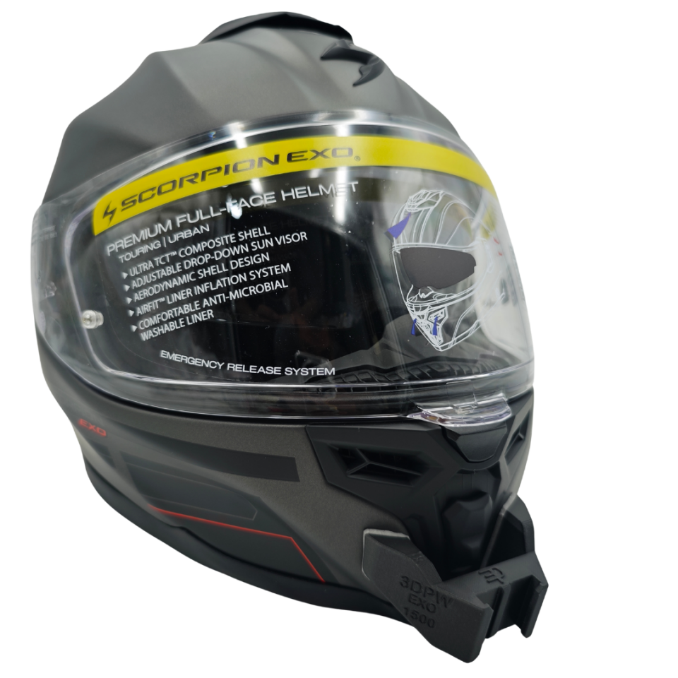 SCORPION EXO 1500 / CARBON Kask uyumlu chinmount aksiyon kamera çene bağlantı aparatı seti