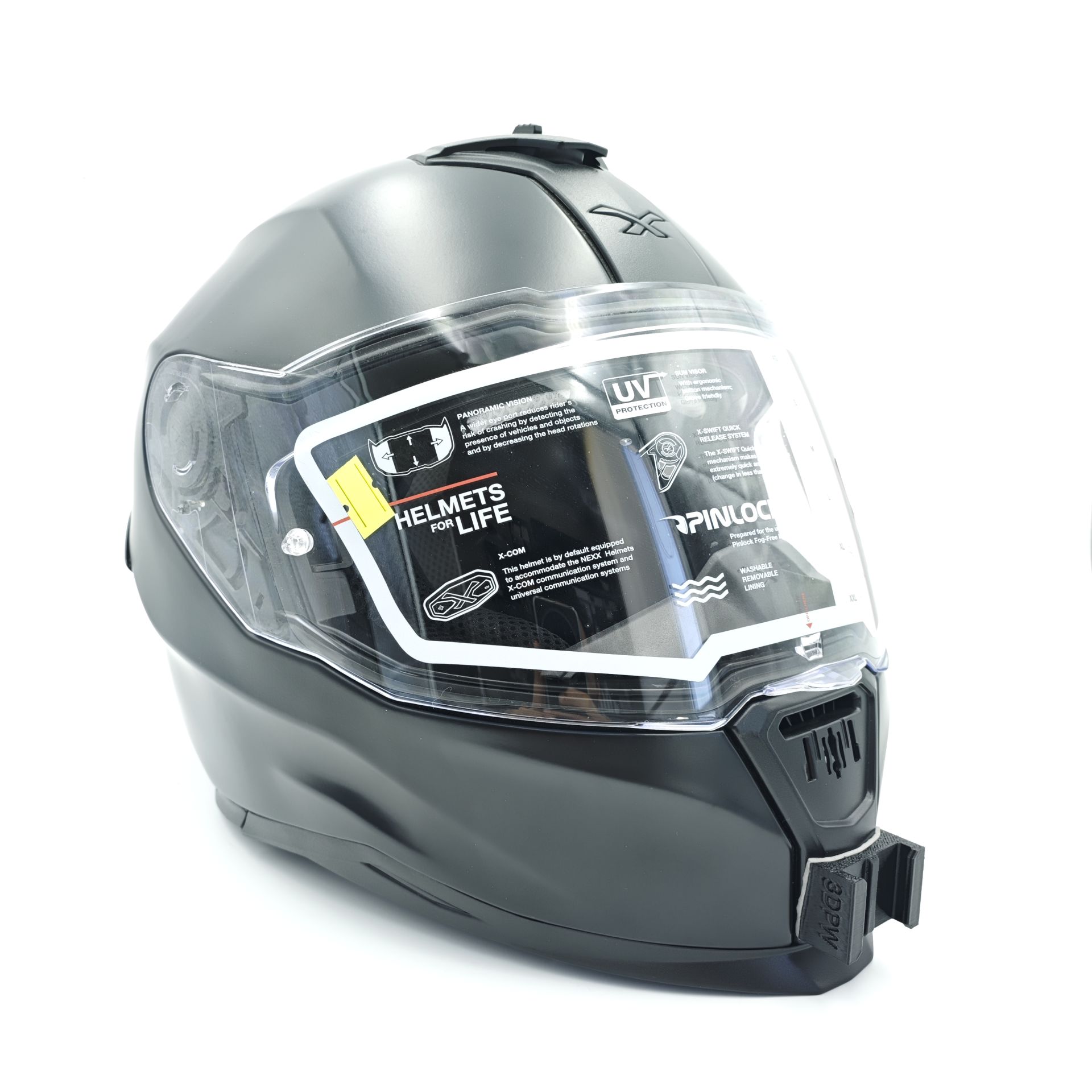 NEXX SX.100R Kask uyumlu chinmount aksiyon kamera çene bağlantı aparatı seti