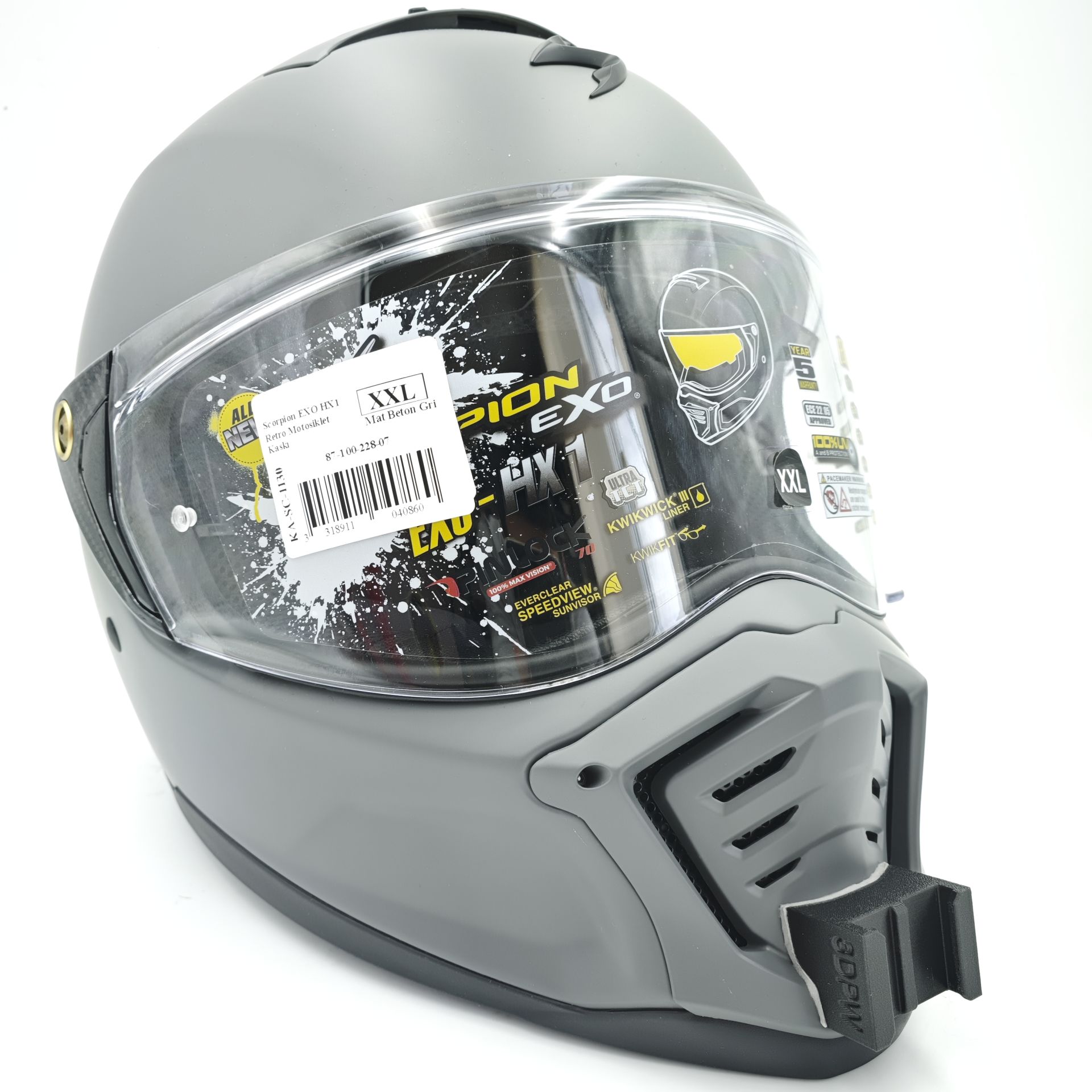 SCORPION HX1 Kask için GEN1 standart model chin mount aksiyon kamera çene bağlantı aparatı