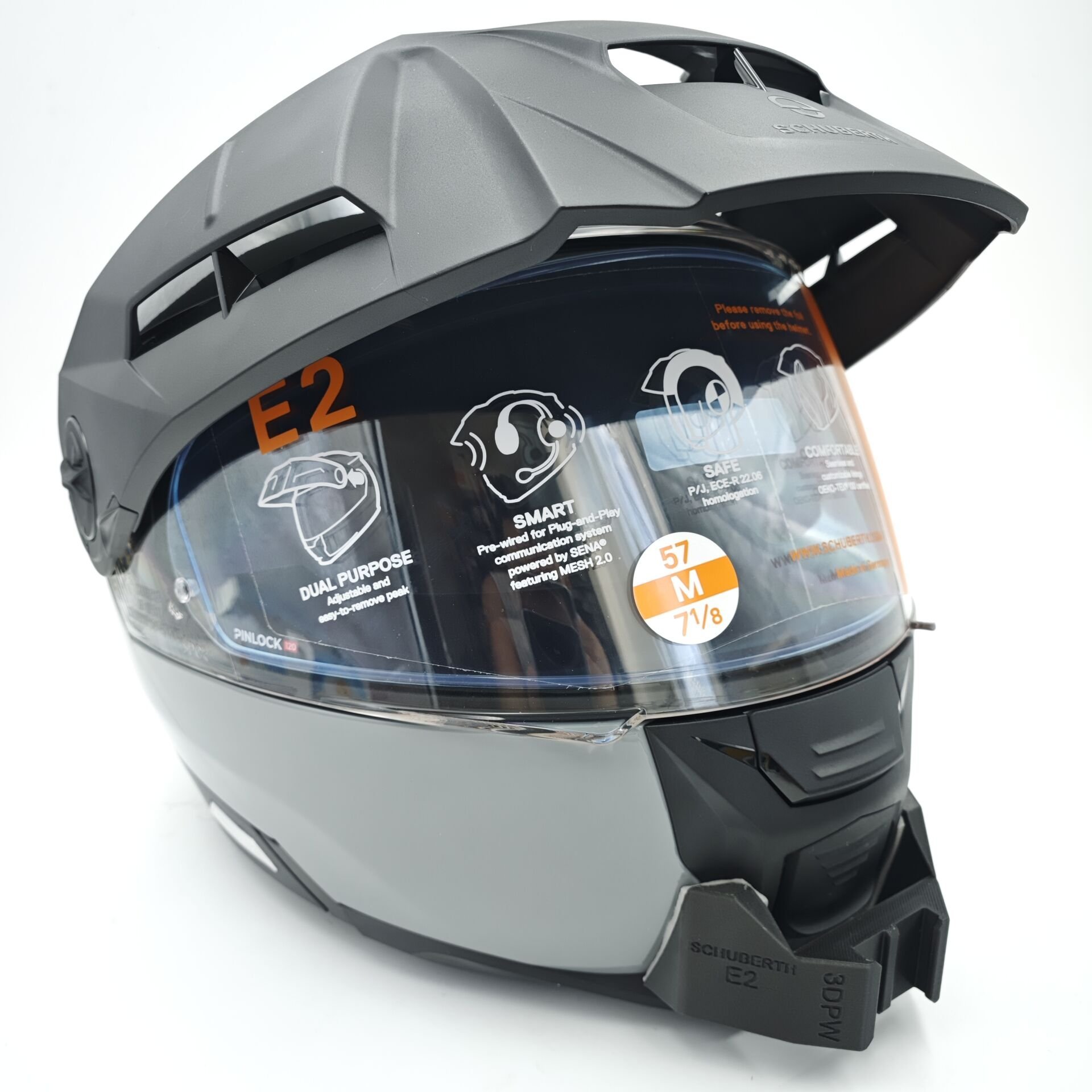 Schubert E2 Kask için chin mount aksiyon kamera çene bağlantı aparatı