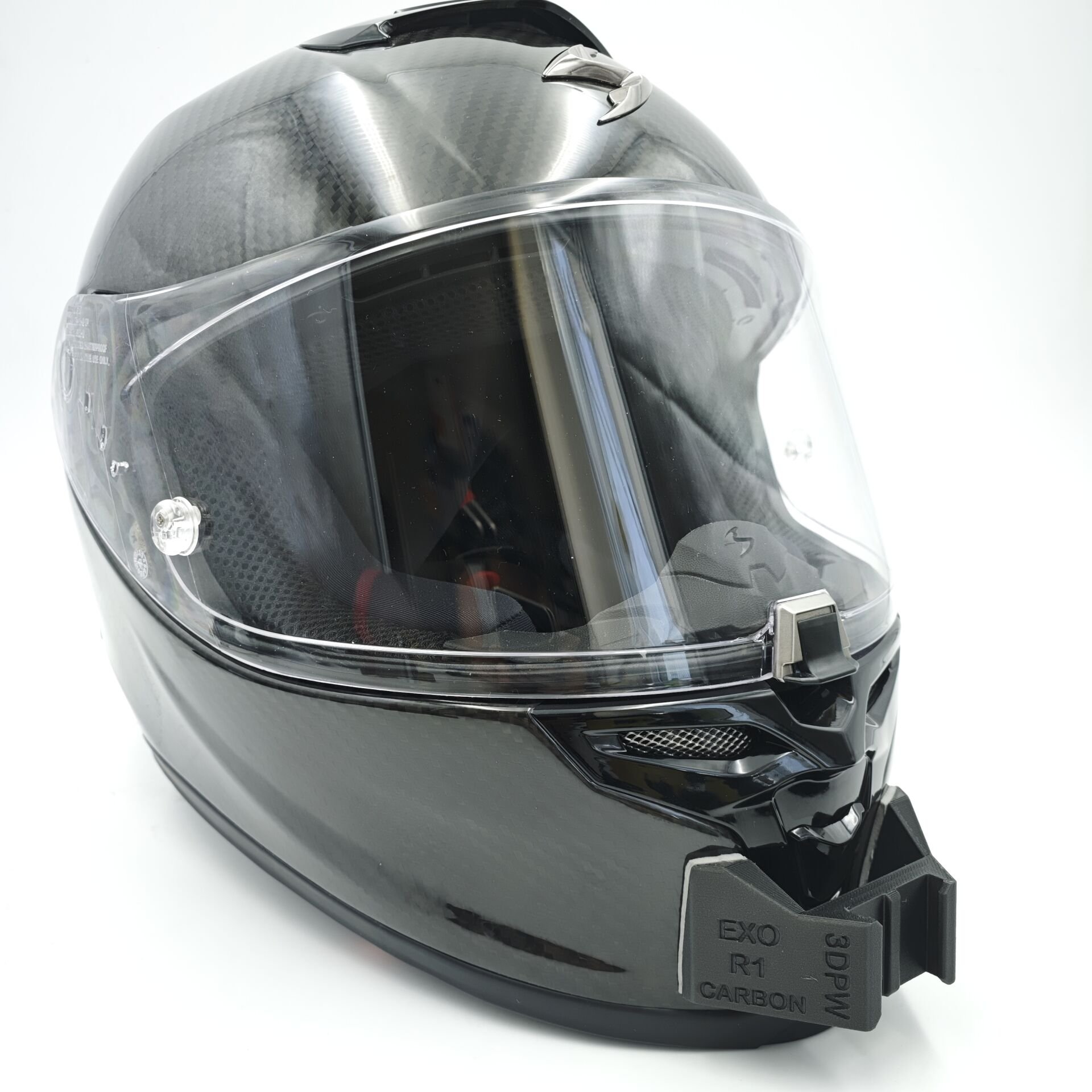 SCORPION EXO R1 EVO CARBON 1/2 Kask uyumlu chinmount aksiyon kamera çene bağlantı aparatı seti