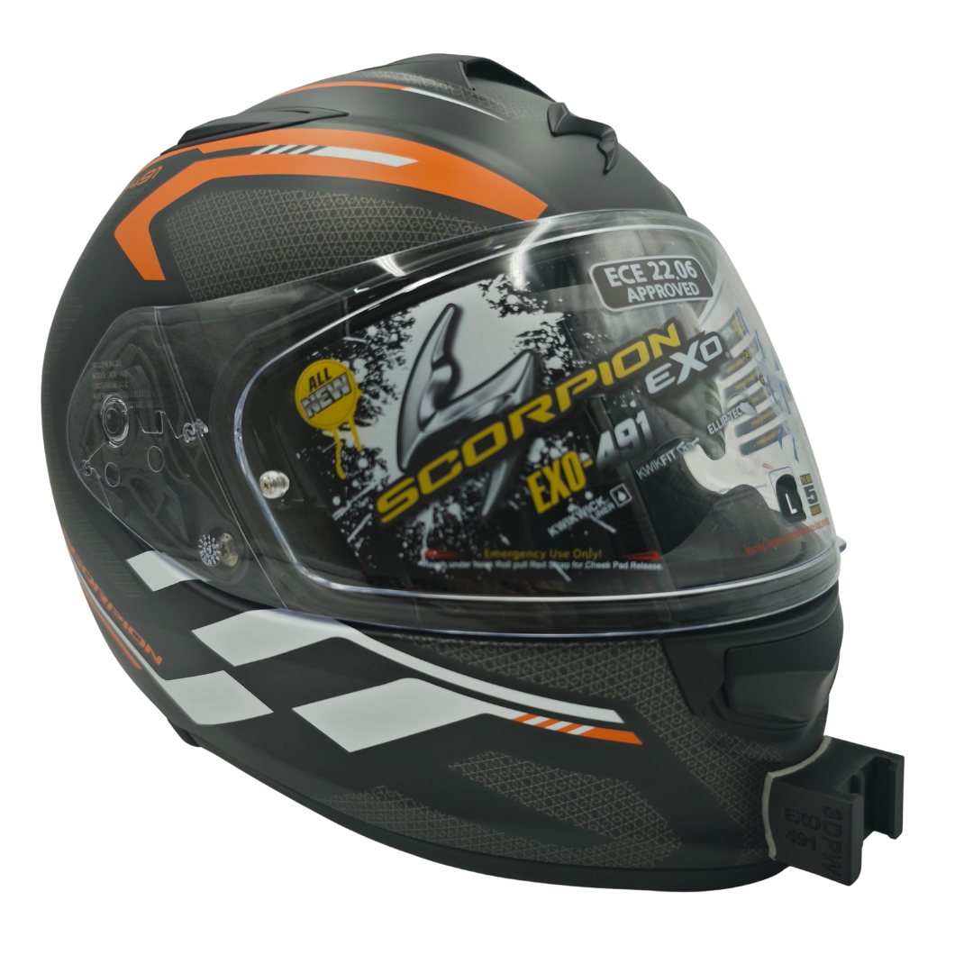 SCORPION EXO 491  Kask uyumlu chinmount aksiyon kamera çene bağlantı aparatı seti