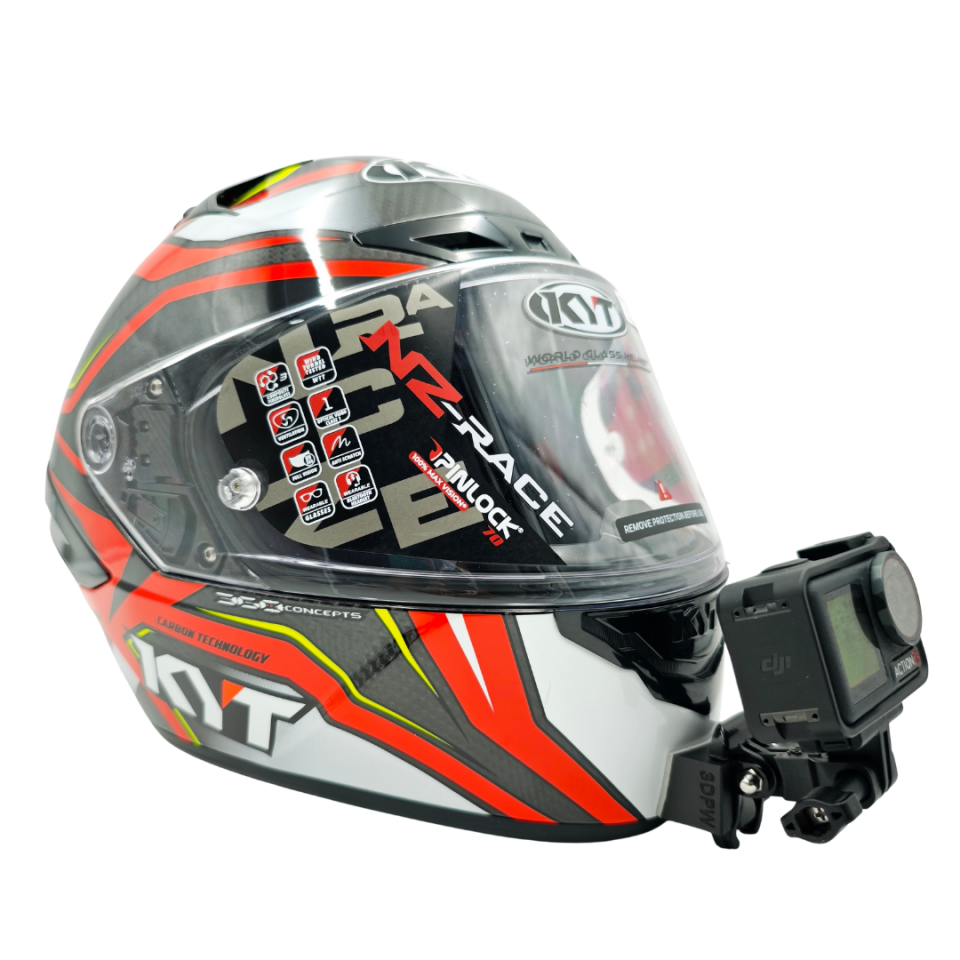 KYT NZ-RACE CARBON Kask uyumlu chinmount aksiyon kamera çene bağlantı aparatı seti