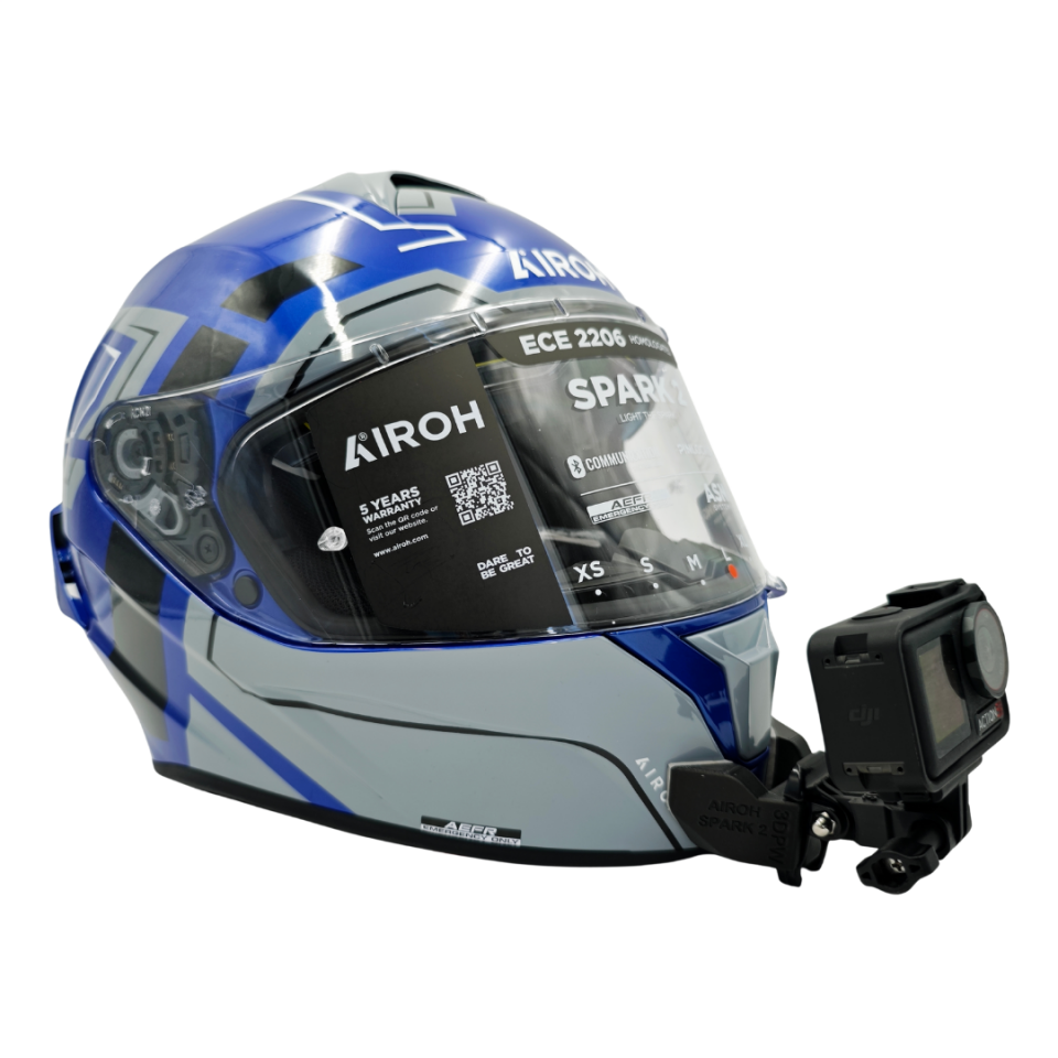 Airoh Spark 2 Kask uyumlu chinmount aksiyon kamera çene bağlantı aparatı seti