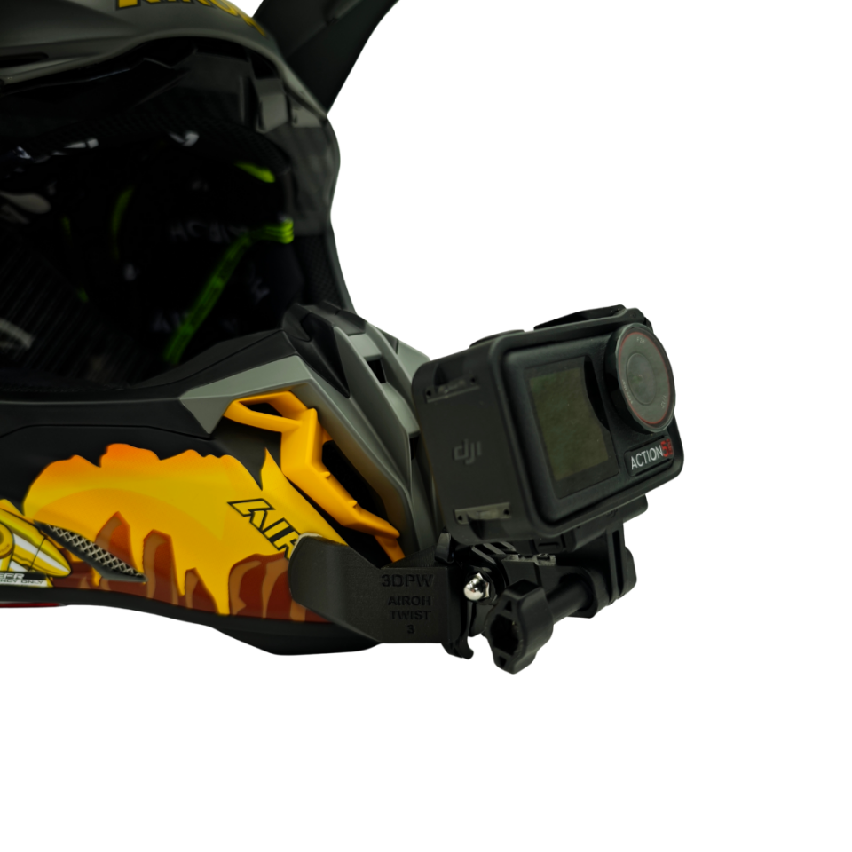 Airoh Twist 3.0 Kask uyumlu chinmount aksiyon kamera çene bağlantı aparatı seti