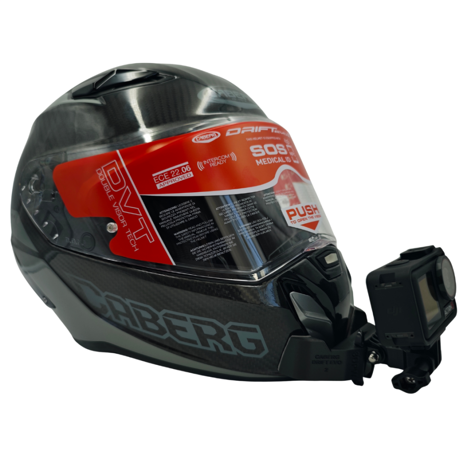 CABERG Drift Evo 2 Kask uyumlu chinmount aksiyon kamera çene bağlantı aparatı seti