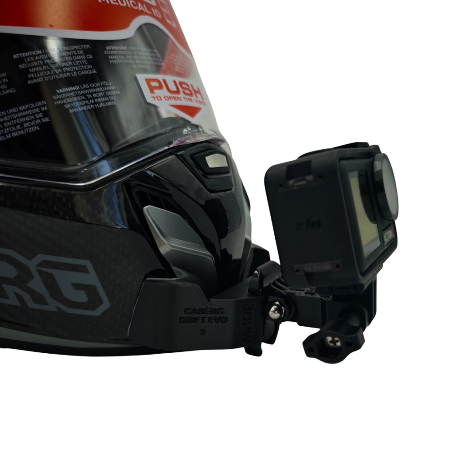 CABERG Drift Evo 2 Kask uyumlu chinmount aksiyon kamera çene bağlantı aparatı seti