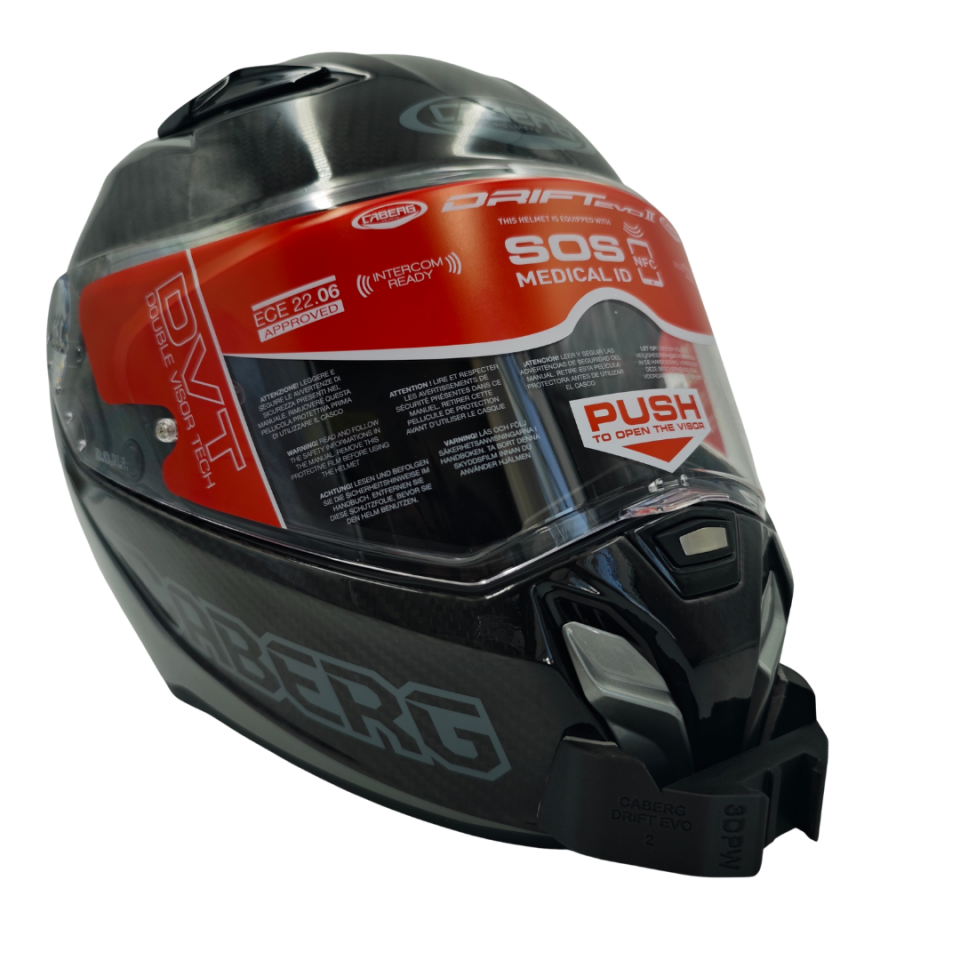 CABERG Drift Evo 2 Kask uyumlu chinmount aksiyon kamera çene bağlantı aparatı seti