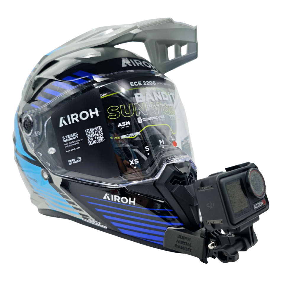 Airoh Bandit Kask uyumlu chinmount aksiyon kamera çene bağlantı aparatı seti