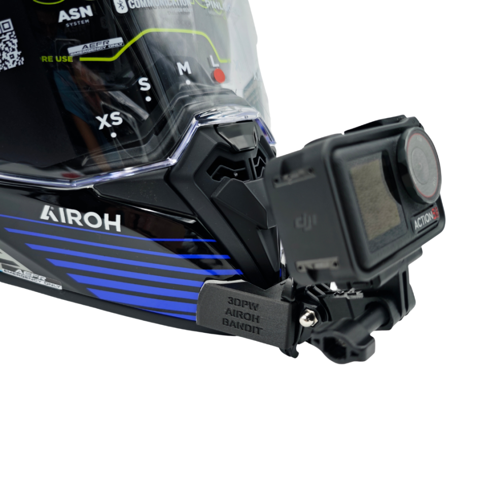 Airoh Bandit Kask uyumlu chinmount aksiyon kamera çene bağlantı aparatı seti